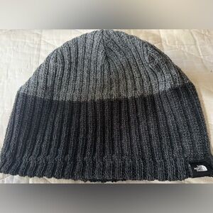 The North Face Gray and Black Knit Hat